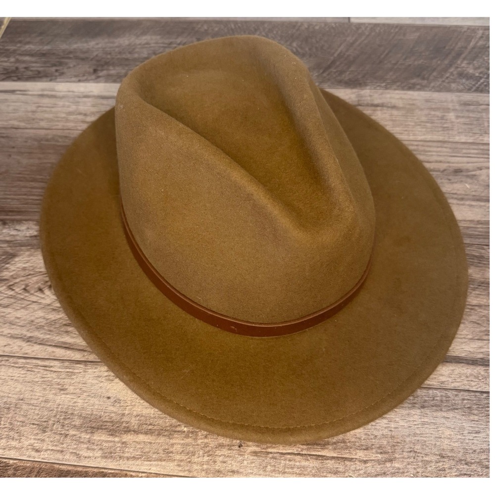 Brixton Messer Fedora Hat Size Small Brown Wool Felt Boho Indie Boho Classic